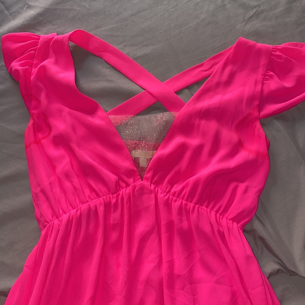 Hot pink maxi dress